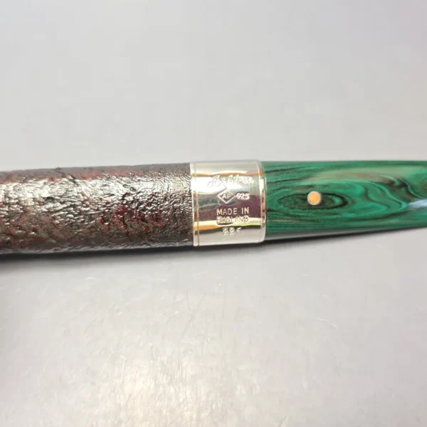 Ashton Brindle LX Sandblasted Canadian w/ Silver Handmade Briar Pipe, New - Image 9