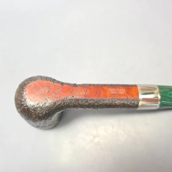 Ashton Brindle LX Sandblasted Canadian w/ Silver Handmade Briar Pipe, New - Image 10