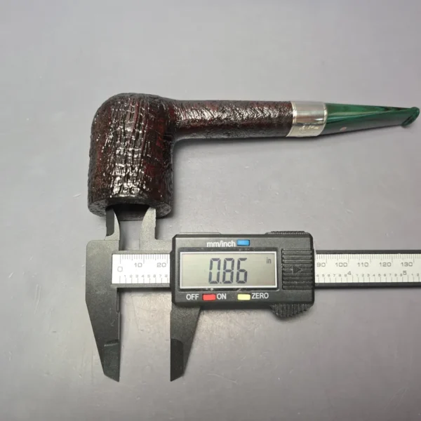 Ashton Brindle LX Sandblasted Canadian w/ Silver Handmade Briar Pipe, New - Image 12
