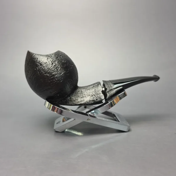 Christian Ruetz Sandblasted "Broken Gaia" Handmade Briar Pipe, New - Image 3
