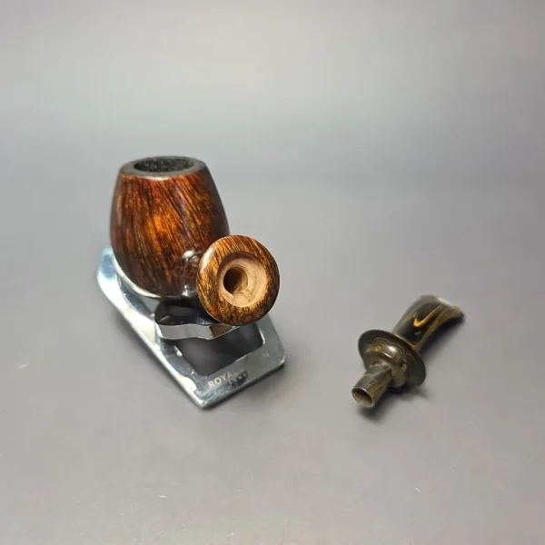 Papa Bear's Pipes by Tim Beaumont Partially Sandblasted Brandy Handmade Briar Pipe, New - Image 12