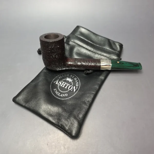 Ashton Brindle LX Sandblasted Canadian w/ Silver Handmade Briar Pipe, New - Image 14