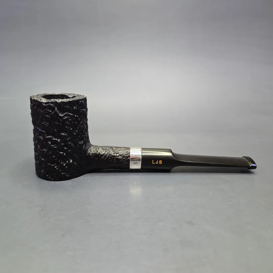 Ferndown & Michael Parks Premier 2 Star Sandblasted Poker w/ Silver Estate Briar Pipe, Unsmoked - Image 2