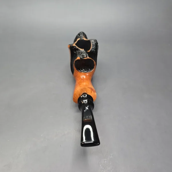 Nording Spiral Rustic Partially Rusticated Freehand Estate Briar Pipe, Unsmoked - Image 5