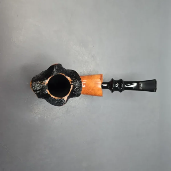 Nording Spiral Rustic Partially Rusticated Freehand Estate Briar Pipe, Unsmoked - Image 9