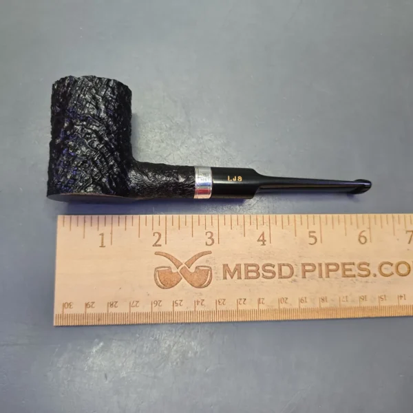 Ferndown & Michael Parks Premier 2 Star Sandblasted Poker w/ Silver Estate Briar Pipe, Unsmoked - Image 10