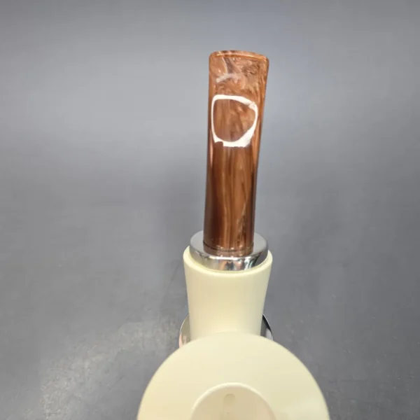 MBSD Meerschaum Silver Smooth Dublin Reverse Calabash Block Meerschaum Pipe, New - Image 9