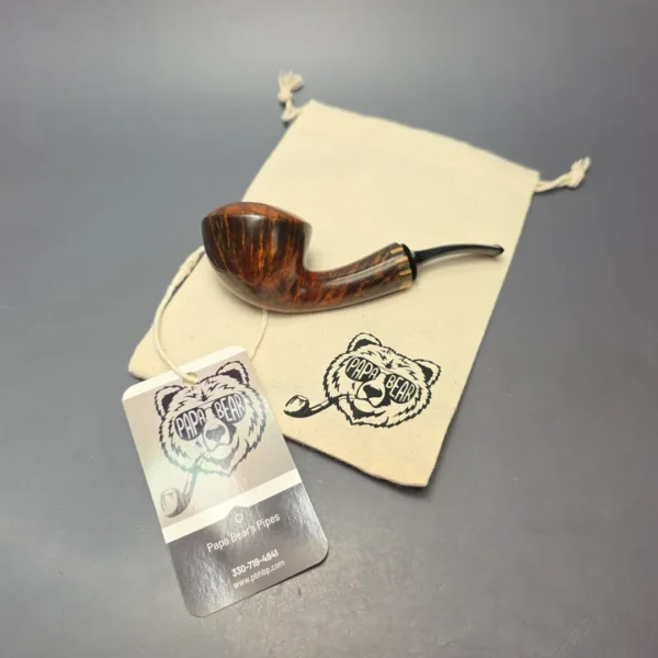 Papa Bear's Pipes by Tim Beaumont Smooth Dublin w/ Spalted Poplar Handmade Briar Pipe, New - Image 13