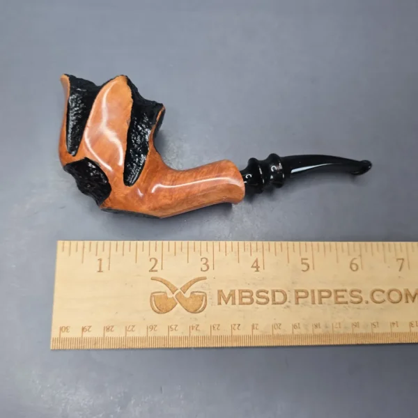 Nording Spiral Rustic Partially Rusticated Freehand Estate Briar Pipe, Unsmoked - Image 12