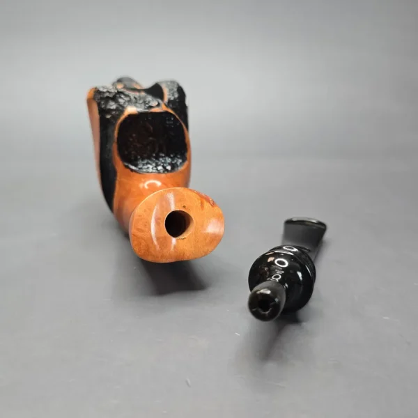 Nording Spiral Rustic Partially Rusticated Freehand Estate Briar Pipe, Unsmoked - Image 15