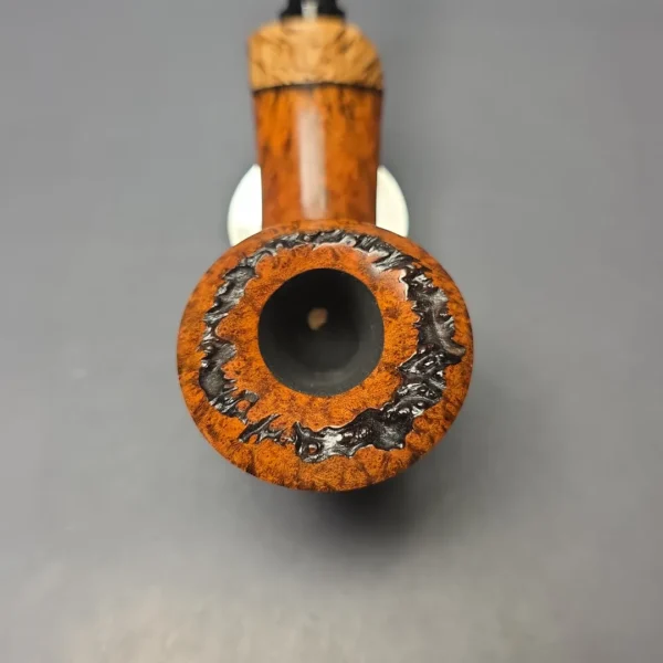 Christian Ruetz Smooth Asymmetric Dublin w/ Masur Birch Handmade Briar Pipe, New - Image 7