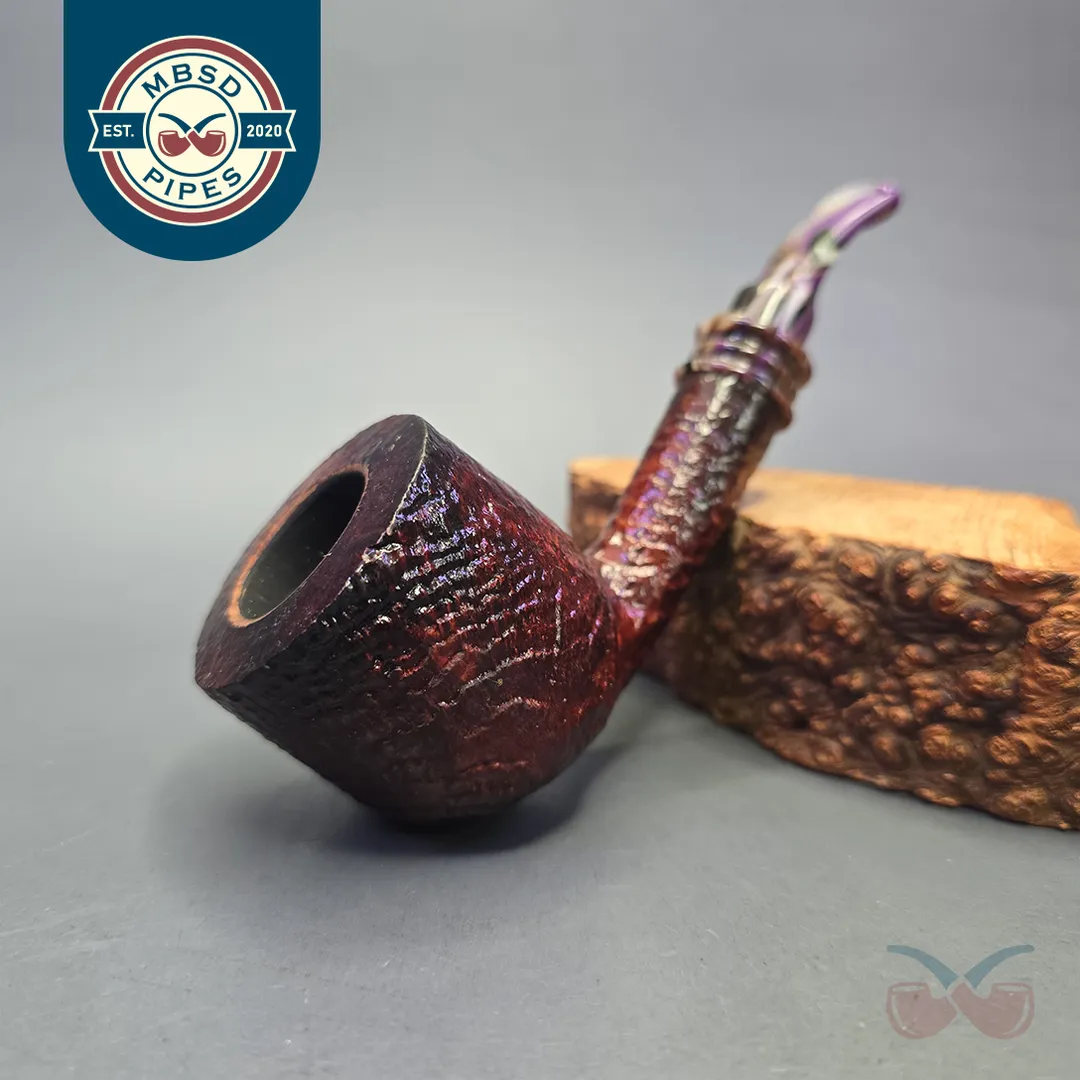 Neerup Classic Contrast Sandblasted Pot Estate Briar Pipe, Danish Estates