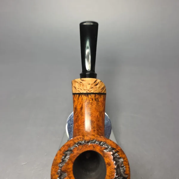 Christian Ruetz Smooth Asymmetric Dublin w/ Masur Birch Handmade Briar Pipe, New - Image 8