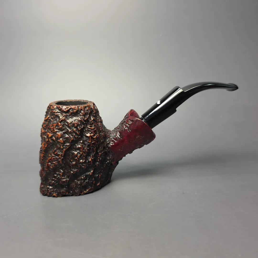 Caminetto (c.1990) Business Large Rusticated Cherrywood Sitter Estate Briar Pipe, Italian Estates - Image 2