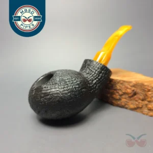 Buckeye Hand Made Sandblasted Asymmetric Tomato Briar Pipe, New