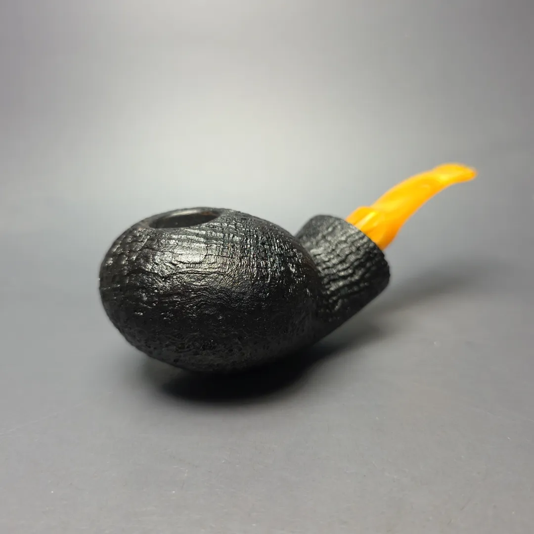 Buckeye Hand Made Sandblasted Asymmetric Tomato Briar Pipe, New - Image 2