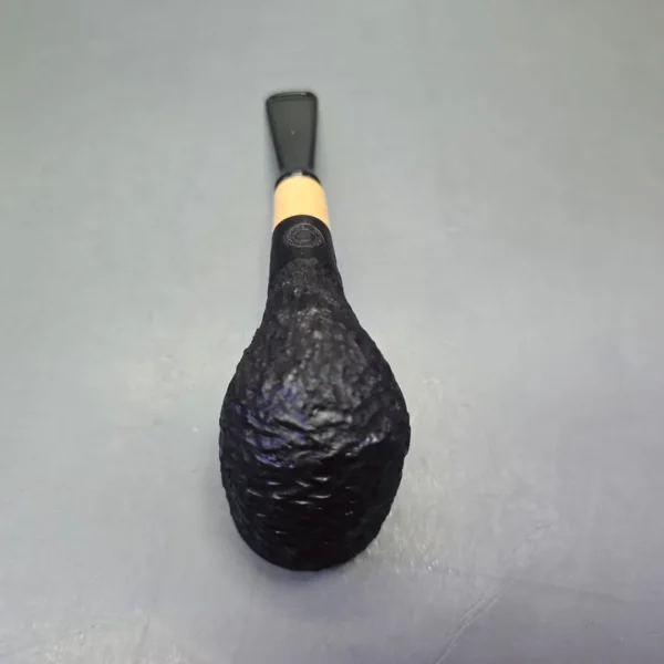 MBSD Briars by Piero Vitale Black Rusticated Billiard w/ Boxwood, Briar Pipe, New - Image 9