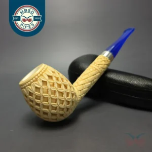 MBSD Meerschaum Silver XXL Lattice Brandy Block Meerschaum Pipe, New