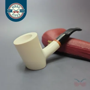MBSD Meerschaum Deluxe Smooth Poker Block Meerschaum, Pipe Briar-Mortise, New