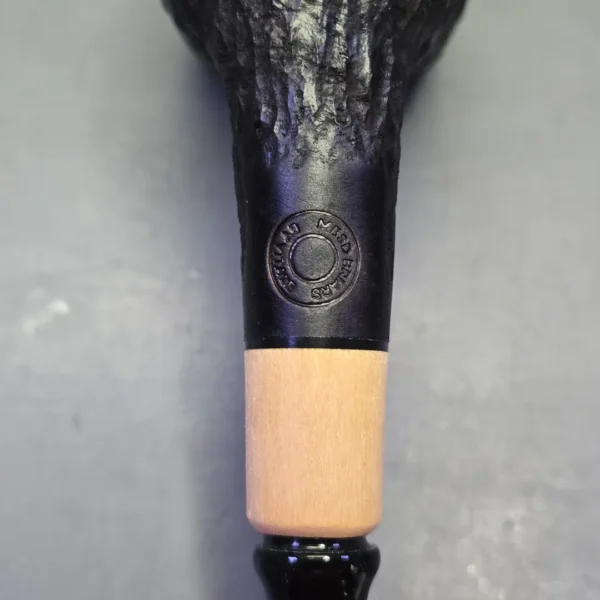 MBSD Briars by Piero Vitale Black Rusticated Billiard w/ Boxwood, Briar Pipe, New - Image 10