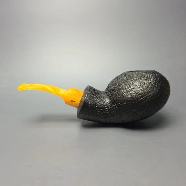 Buckeye Hand Made Sandblasted Asymmetric Tomato Briar Pipe, New - Image 4
