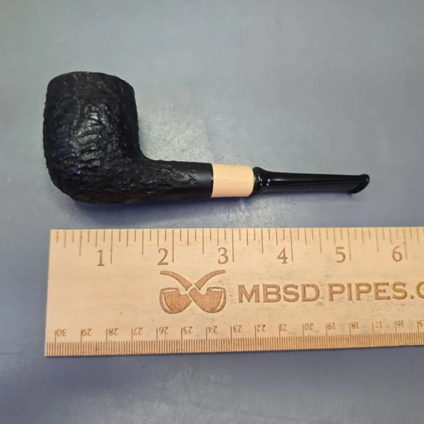 MBSD Briars by Piero Vitale Black Rusticated Billiard w/ Boxwood, Briar Pipe, New - Image 11