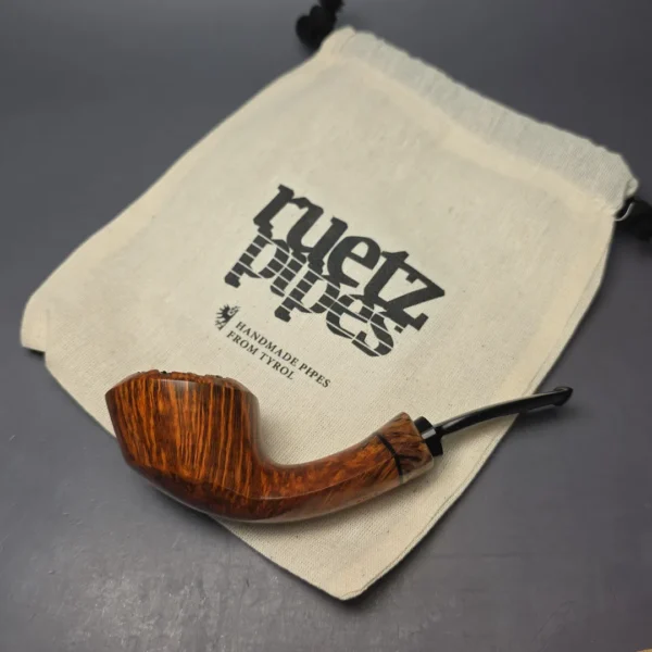 Christian Ruetz Smooth Asymmetric Dublin w/ Masur Birch Handmade Briar Pipe, New - Image 14