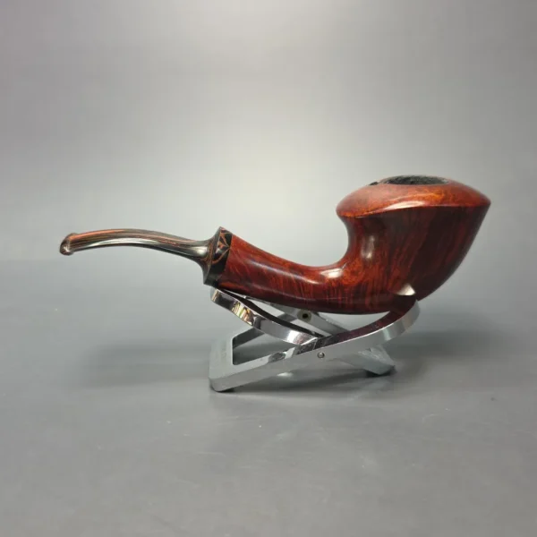 Papa Bear's Pipes by Tim Beaumont Smooth Asymmetric Dublin Handmade Briar Pipe, New - Image 4