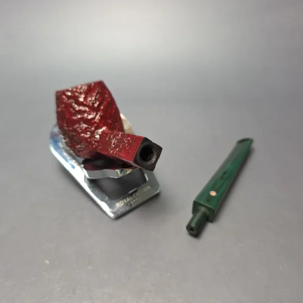 Ashton Brindle XX Sandblasted Diamond Shank Brandy Handmade Briar Pipe, New - Image 14