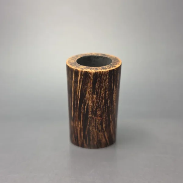BriarWorks C71 Dark Smooth Poker w/ Yellow Stem Briar Pipe, New - Image 3