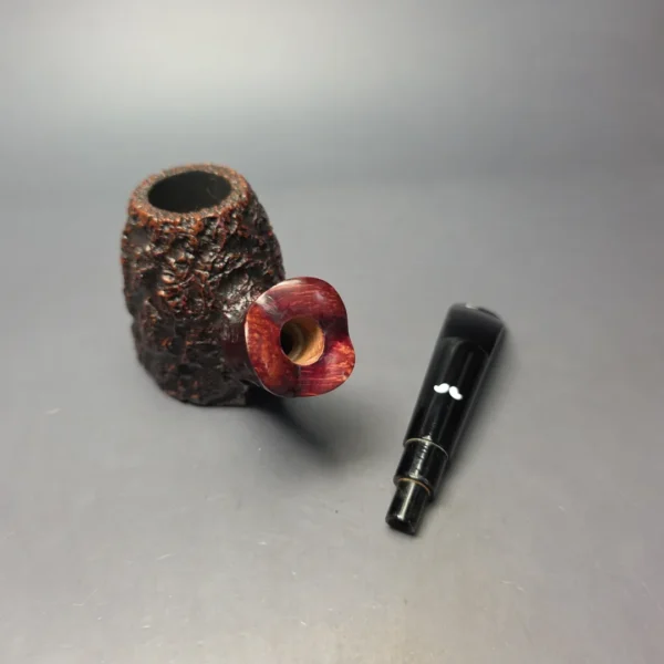 Caminetto (c.1990) Business Large Rusticated Cherrywood Sitter Estate Briar Pipe, Italian Estates - Image 11
