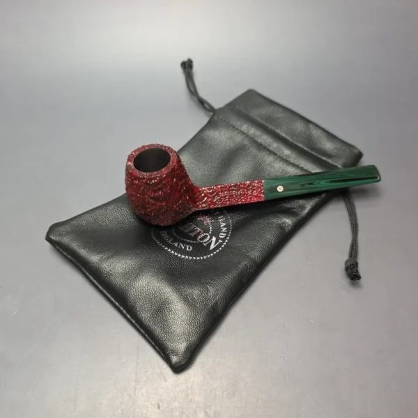 Ashton Brindle XX Sandblasted Diamond Shank Brandy Handmade Briar Pipe, New - Image 15