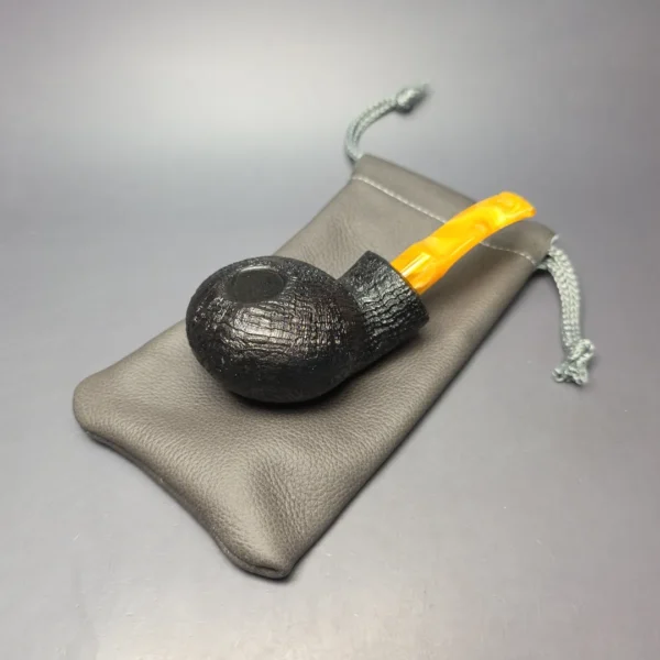 Buckeye Hand Made Sandblasted Asymmetric Tomato Briar Pipe, New - Image 10