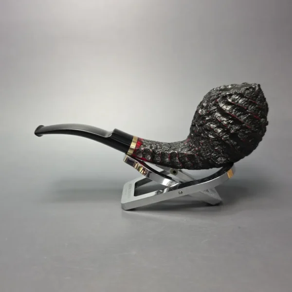 Tom Eltang & Hans Former Nielsen Pipes & Tobaccos Magazine 2004 Pipe of the Year Rusticated Egg Estate Briar Pipe, Unsmoked - Image 4