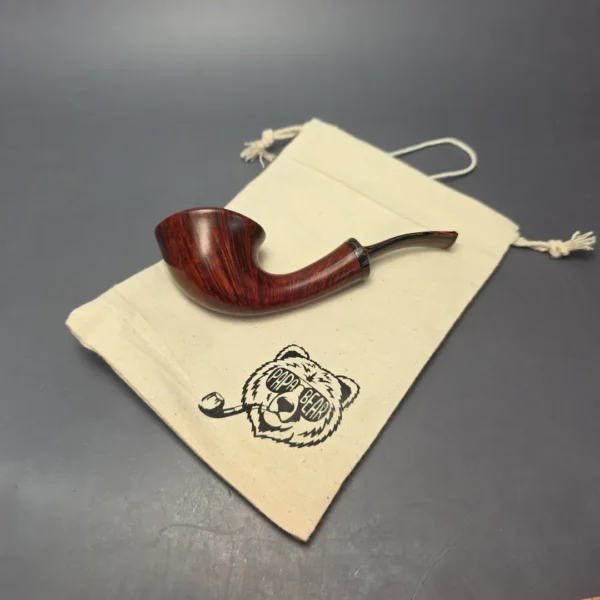 Papa Bear's Pipes by Tim Beaumont Smooth Asymmetric Dublin Handmade Briar Pipe, New - Image 14