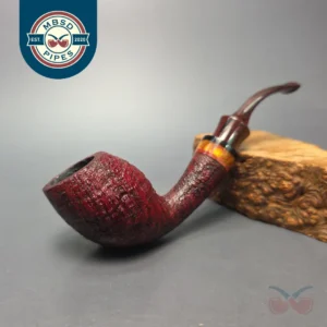 Papa Bear's Pipes by Tim Beaumont Sandblasted Egg w/ Amboyna Burl Handmade Briar Pipe, New, 9mm