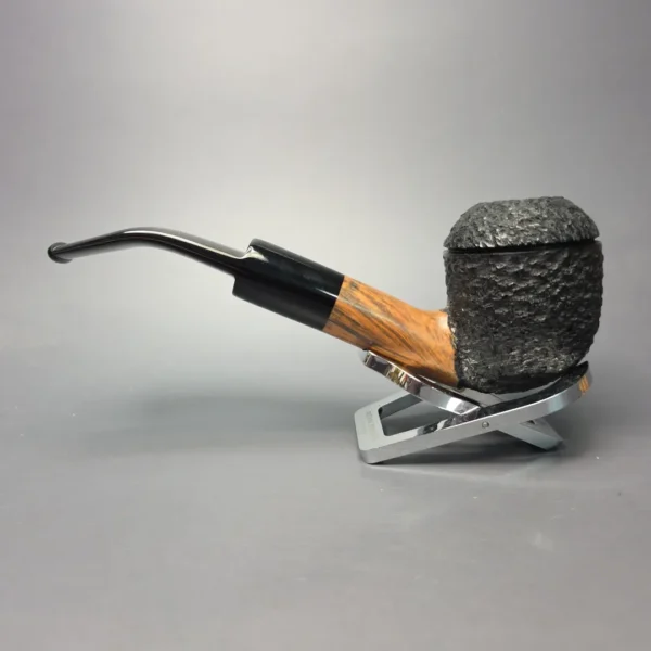 JM Boswell 2010 XL Partially Rusticated Rhodesian Estate Briar Pipe, Unsmoked - Image 4