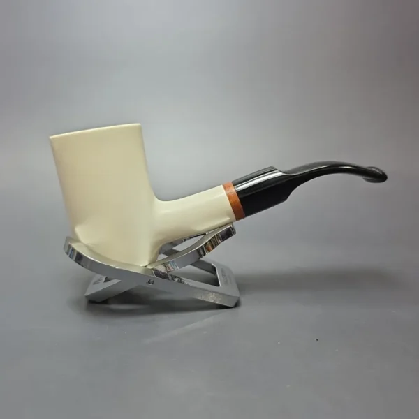 MBSD Meerschaum Deluxe Smooth Poker Block Meerschaum, Pipe Briar-Mortise, New - Image 9