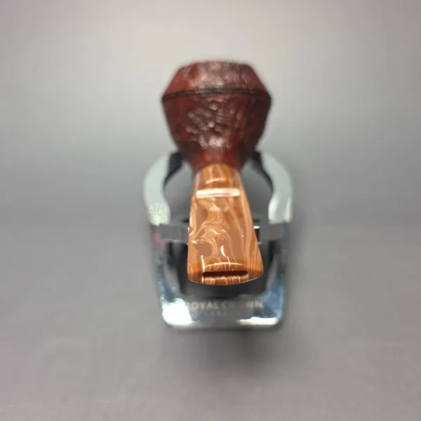 Moonshine MS02 Sandblasted Devil Dog Rhodesian w/ Coffee Stem Briar Pipe, New - Image 5