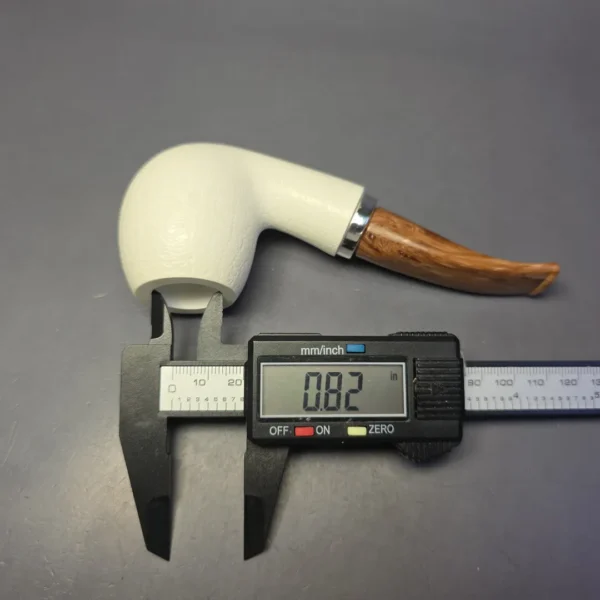 MBSD Meerschaum Silver Guilloche Egg Reverse Calabash Block Meerschaum Pipe, New - Image 10