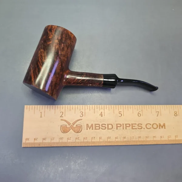 Johs Smooth XXL Cherrywood Sitter Estate Briar Pipe, Unsmoked - Image 11