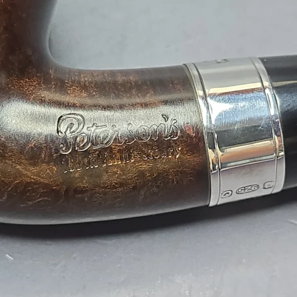Peterson 160th Anniversary Pat. B Dark Smooth Bent Billiard Briar Pipe, New - Image 11