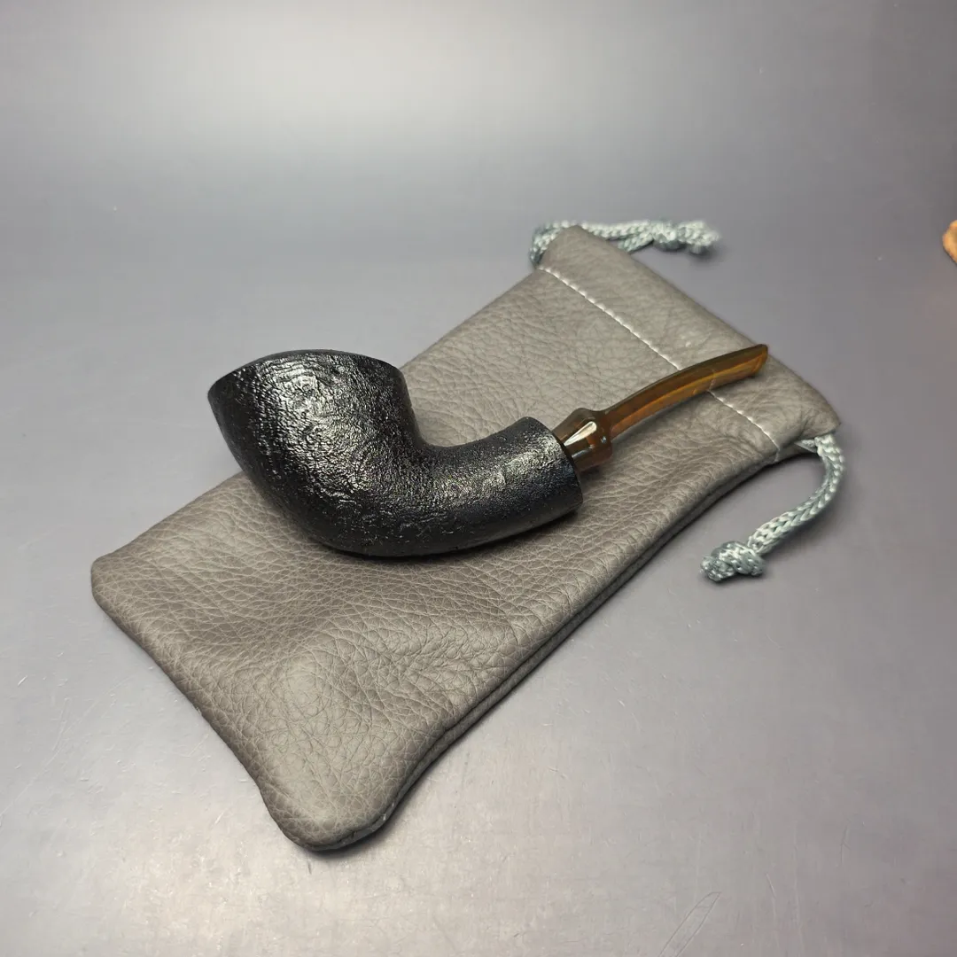 Buckeye Hand Made Sandblasted Scooping Dublin Briar Pipe, New - Image 2