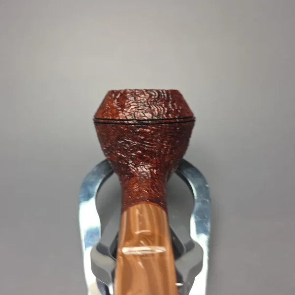 Moonshine MS02 Sandblasted Devil Dog Rhodesian w/ Coffee Stem Briar Pipe, New - Image 6