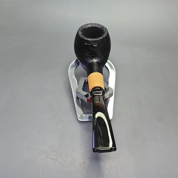 MBSD Briars by Piero Vitale Black Sandblasted Author w/ Boxwood, Briar Pipe, New - Image 5