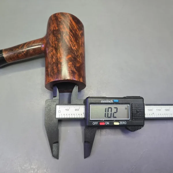 Johs Smooth XXL Cherrywood Sitter Estate Briar Pipe, Unsmoked - Image 12