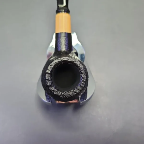 MBSD Briars by Piero Vitale Black Sandblasted Author w/ Boxwood, Briar Pipe, New - Image 6
