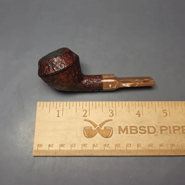 Moonshine MS02 Sandblasted Devil Dog Rhodesian w/ Coffee Stem Briar Pipe, New - Image 9