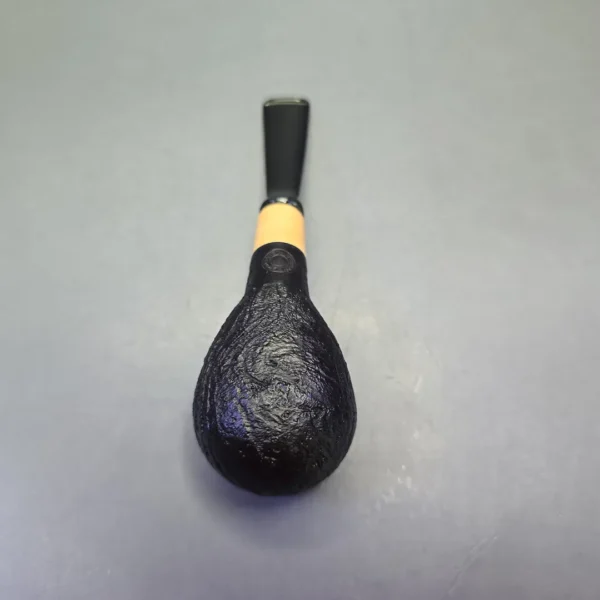 MBSD Briars by Piero Vitale Black Sandblasted Author w/ Boxwood, Briar Pipe, New - Image 8