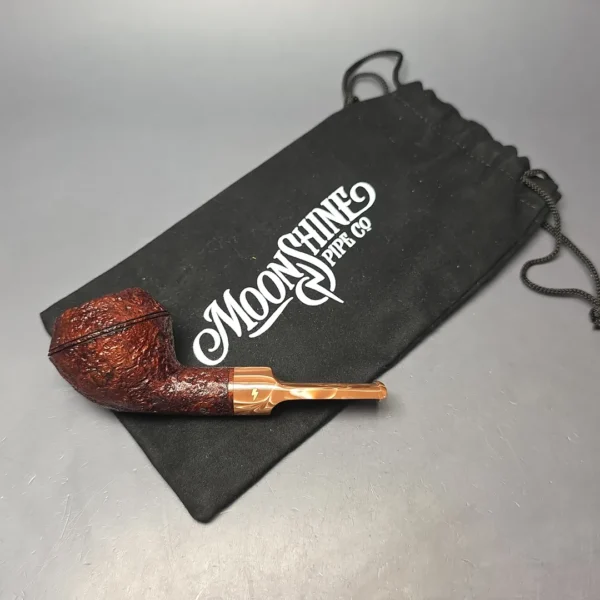 Moonshine MS02 Sandblasted Devil Dog Rhodesian w/ Coffee Stem Briar Pipe, New - Image 11